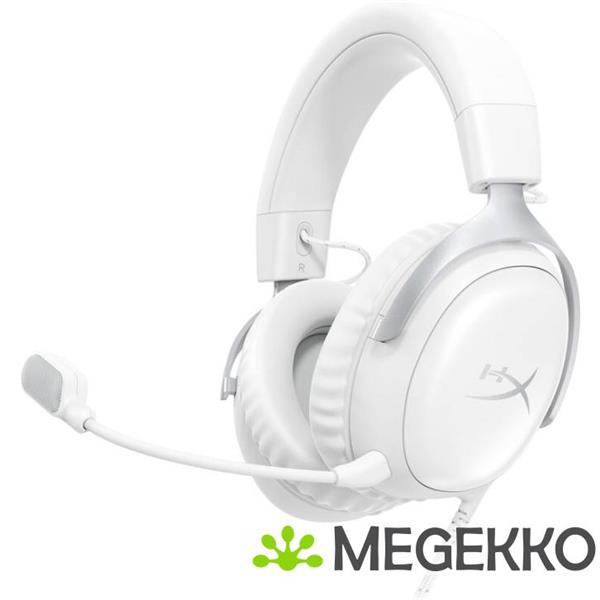 Grote foto hyperx cloud iii bedrade gaming headset in wit audio tv en foto koptelefoons