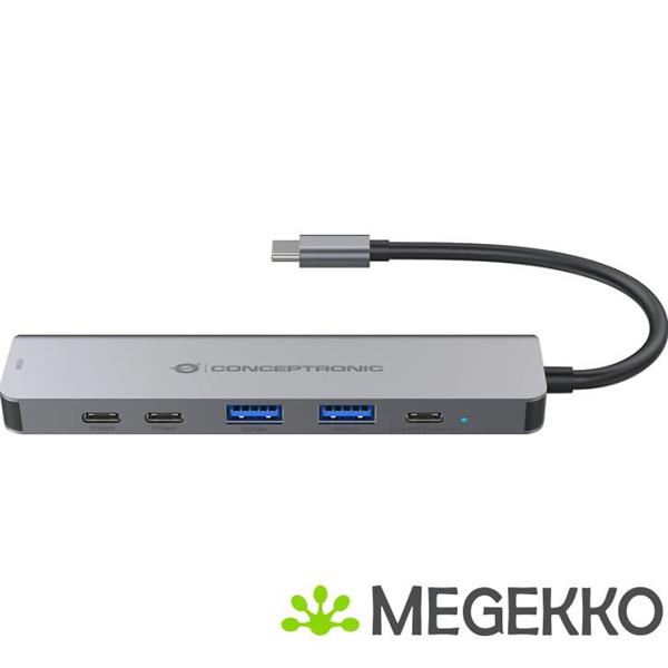 Grote foto conceptronic donn33g laptop dock poortreplicator bedraad usb 3.2 gen 1 3.1 gen 1 type c zilver computers en software overige computers en software