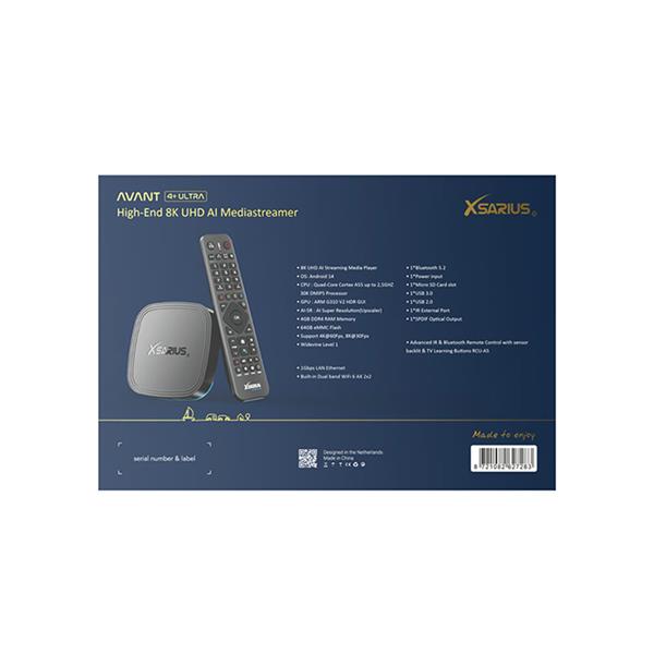 Grote foto xsarius avant 4 ultra 8k high end iptv media streamer telecommunicatie zenders en ontvangers
