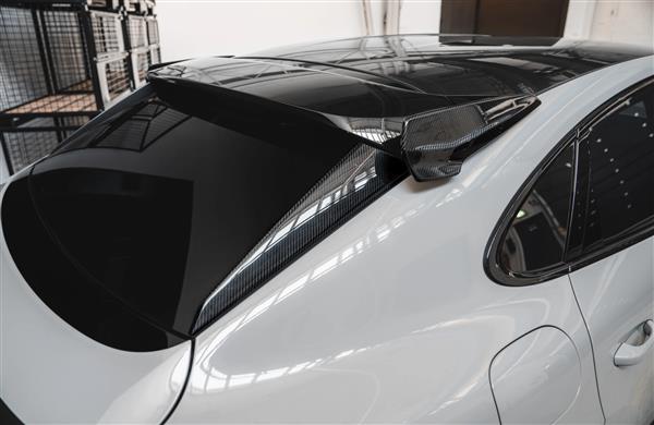 Grote foto porsche cayenne coupe turbo gt style carbon dak spoiler end plates auto onderdelen tuning en styling