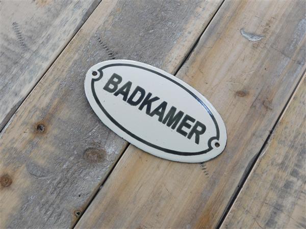 Grote foto deurbordje badkamer 13 x 7 5 cm emaille doe het zelf en verbouw materialen en producten