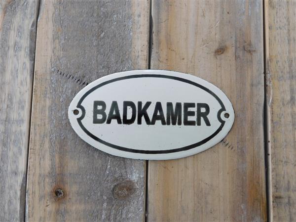 Grote foto deurbordje badkamer 13 x 7 5 cm emaille doe het zelf en verbouw materialen en producten