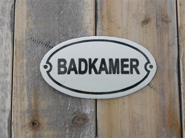 Grote foto deurbordje badkamer 13 x 7 5 cm emaille doe het zelf en verbouw materialen en producten