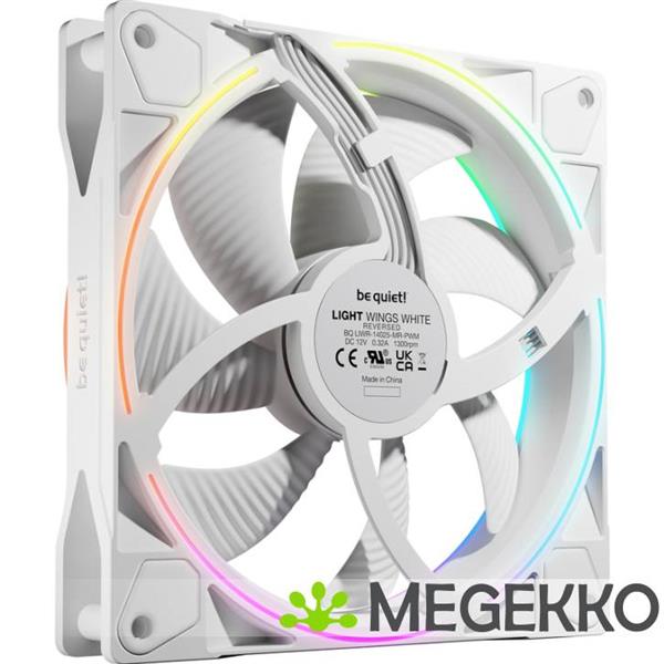 Grote foto be quiet light wings lx 140mm pwm reverse single pack wit computers en software overige computers en software