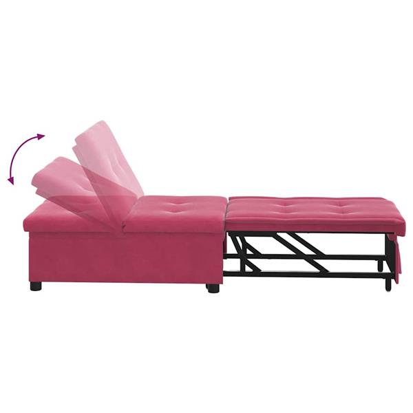 Grote foto vidaxl slaapbank wijnrood 194 x 67 x 82 cm fluweel huis en inrichting bankstellen