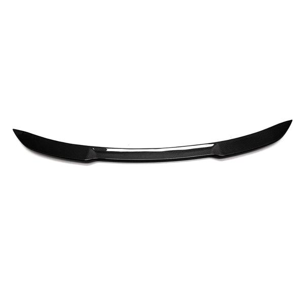 Grote foto dit betreft een porsche macan ev carbon kofferbak spoiler lip auto onderdelen tuning en styling