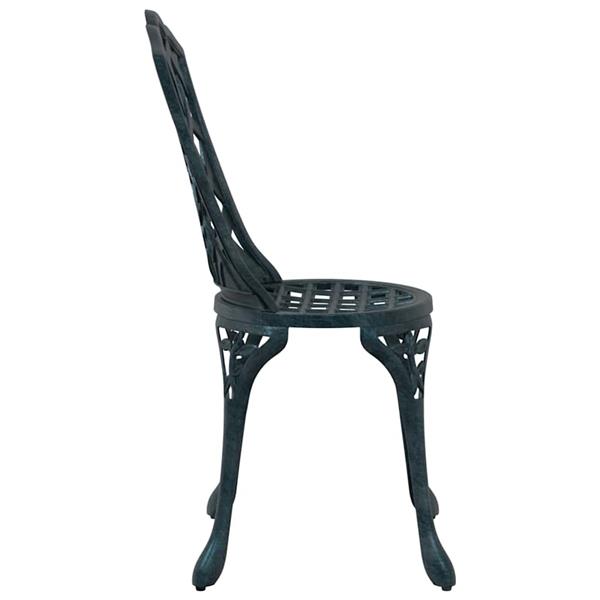 Grote foto vidaxl tuinstoel 2 pcs groen 39 x 40 x 87cm aluminium tuin en terras tuinmeubelen