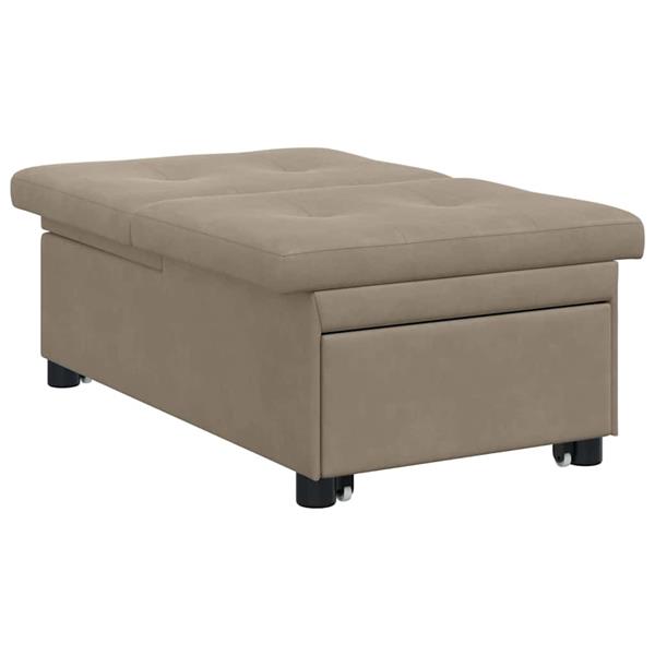 Grote foto vidaxl uittrekbare sofa bed 67cm taupe microvezel huis en inrichting bankstellen