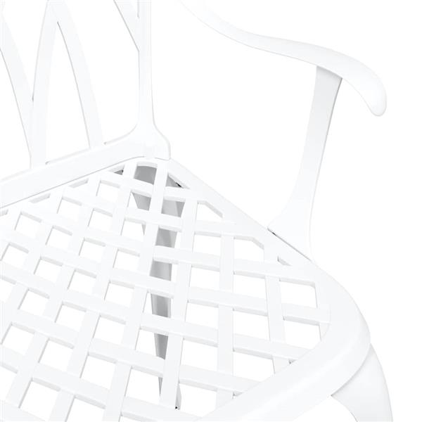 Grote foto vidaxl tuinstoel 2 pcs wit 53 x 51 x 88 5cm aluminium tuin en terras tuinmeubelen