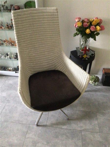 Grote foto rotan vintage draaifauteuil huis en inrichting fauteuils