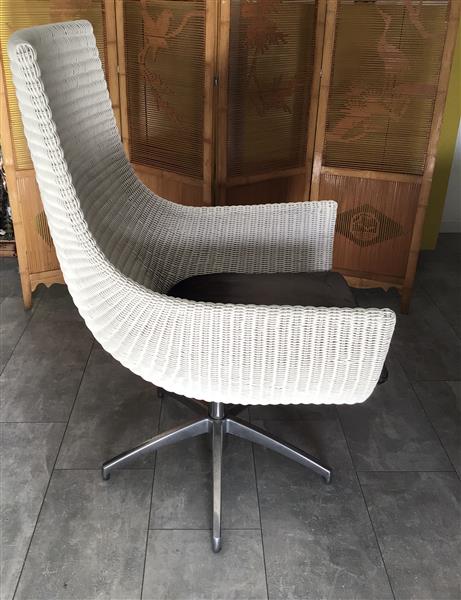Grote foto rotan vintage draaifauteuil huis en inrichting fauteuils