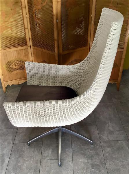 Grote foto rotan vintage draaifauteuil huis en inrichting fauteuils