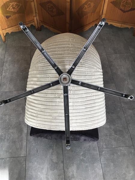 Grote foto rotan vintage draaifauteuil huis en inrichting fauteuils