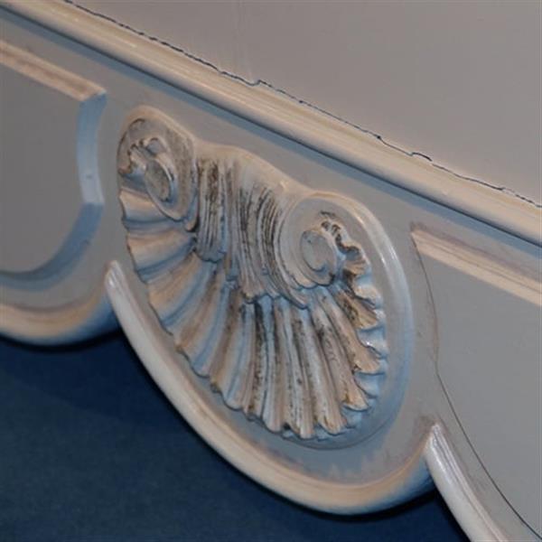 Grote foto stel van 2 wit gelakte nachtkastjes met ledikant frankrijk ca 1880 no.332455 antiek en kunst stoelen en banken