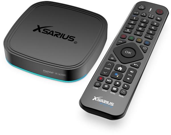 Grote foto xsarius avant 4 ultra black 4k ott android 14 media streamer telecommunicatie zenders en ontvangers