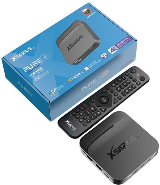 Grote foto xsarius pure 4 uhd 4k android 14 media player telecommunicatie zenders en ontvangers