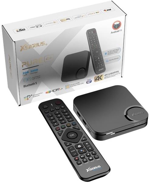 Grote foto xsarius pure 4 uhd plus versie 4k android 14 media player telecommunicatie zenders en ontvangers