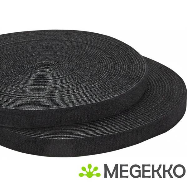 Grote foto startech.com klittenband kabelbinder 7 5 m rol zwart kabelbinder computers en software overige computers en software