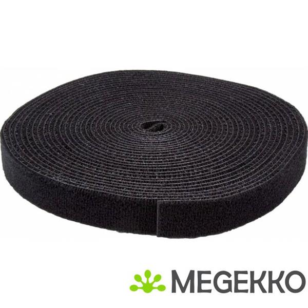 Grote foto startech.com klittenband kabelbinder 7 5 m rol zwart kabelbinder computers en software overige computers en software