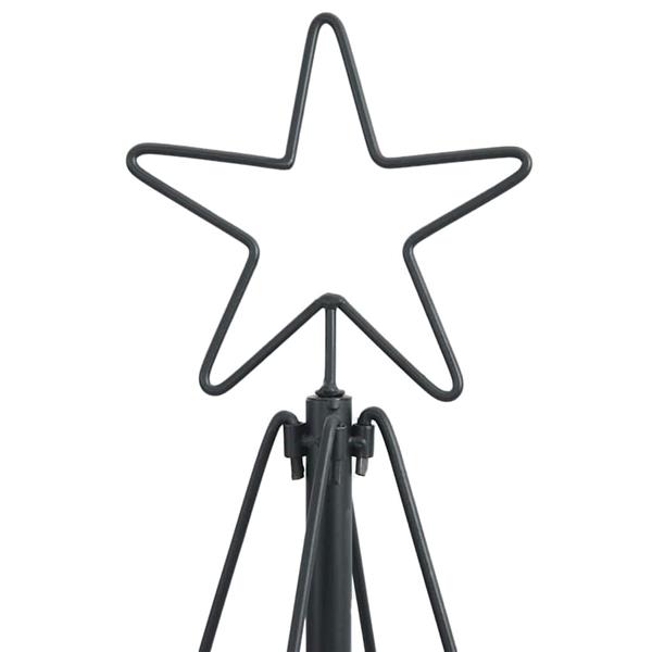 Grote foto vidaxl kerst cone boom met standaard zwart 180 5 cm staal diversen overige diversen