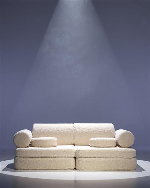 Grote foto wigiwama settee cream white cream white kinderen en baby complete kinderkamers