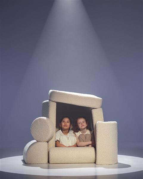 Grote foto wigiwama settee cream white cream white kinderen en baby complete kinderkamers