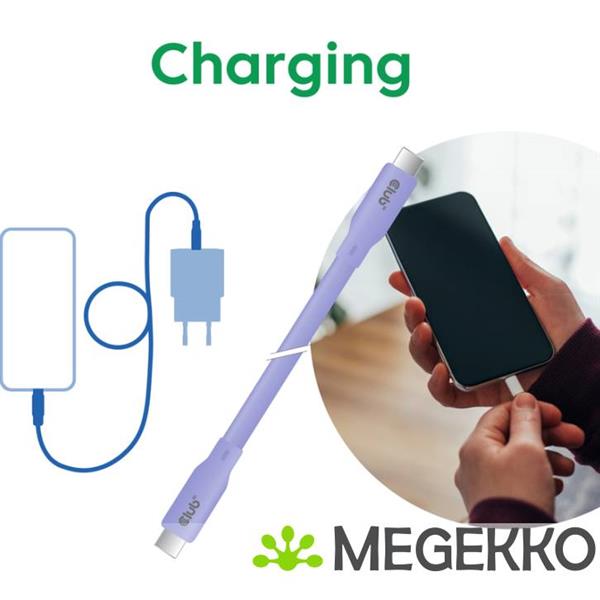 Grote foto club3d usb4 gen 3x2 20gbps 240w usb type c 2m paars computers en software overige computers en software