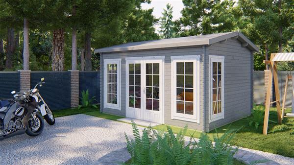 Grote foto blokhut tuinhuis arne 28 mm vuren tuin en terras tuinhuisjes en blokhutten