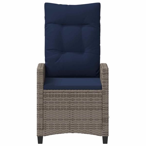 Grote foto vidaxl tuinstoel 2 pcs grijs en marineblauw 56 x 60 x 112 cm tuin en terras tuinmeubelen