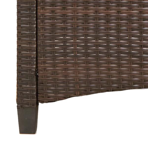 Grote foto vidaxl tuinbank bruin en cr me 105 x 60 x 112 cm staal en polyester tuin en terras tuinmeubelen