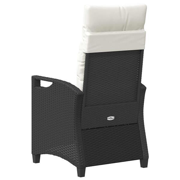 Grote foto vidaxl tuinstoel 2 pcs zwart en cr me 56 x 60 x 112 cm tuin en terras tuinmeubelen