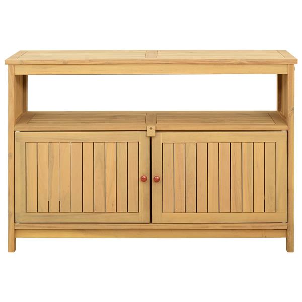 Grote foto vidaxl tuin console tafel met opslag licht acacia 110 x 35 x 75 cm tuin en terras tuinmeubelen