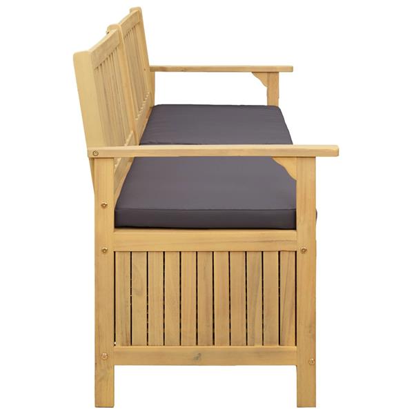 Grote foto vidaxl opslagbank met kussen met opslag met de deur tuin en terras tuinmeubelen