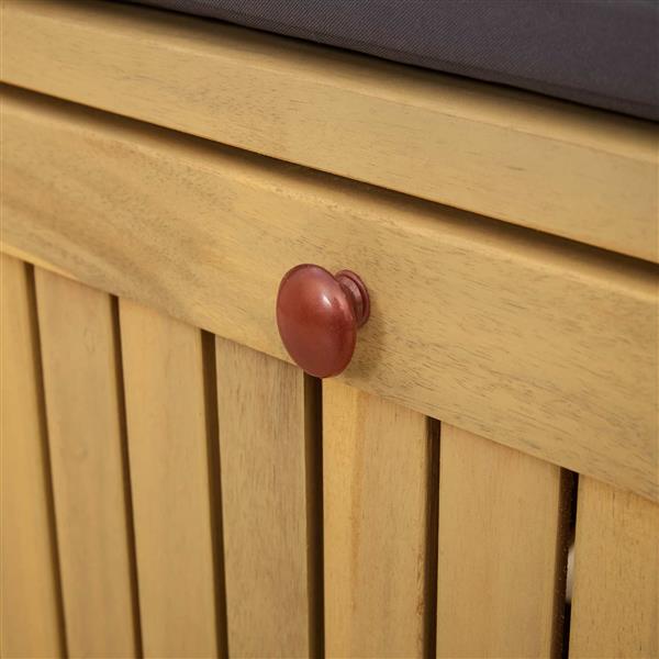 Grote foto vidaxl opslagbank met kussen met opslag met de deur tuin en terras tuinmeubelen