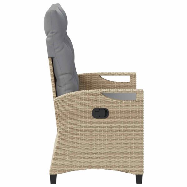 Grote foto vidaxl tuinbank met kussen beige en licht grijs 105 x 60 x 112 cm tuin en terras tuinmeubelen