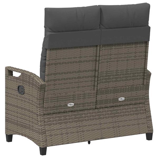 Grote foto vidaxl tuinbank met kussen grijs en donkergrijs 105 x 60 x 112 cm tuin en terras tuinmeubelen