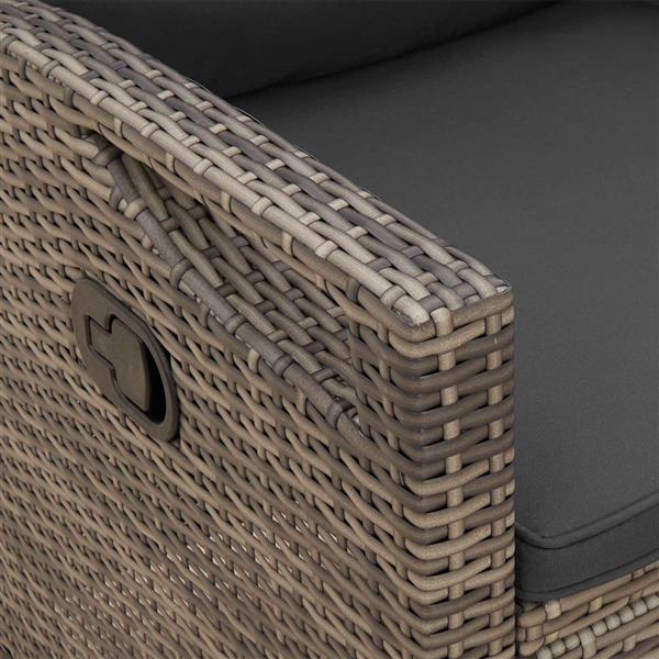 Grote foto vidaxl tuinbank met kussen grijs en donkergrijs 105 x 60 x 112 cm tuin en terras tuinmeubelen