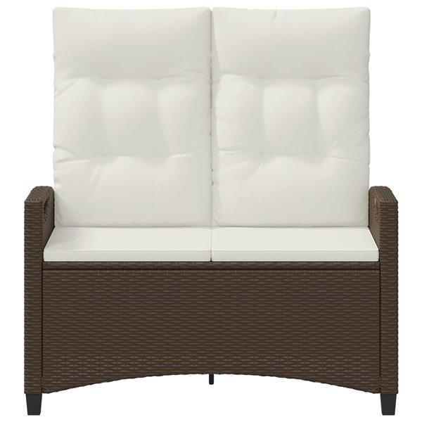 Grote foto vidaxl tuinbank bruin en cr me 105 x 60 x 112 cm staal en polyester tuin en terras tuinmeubelen