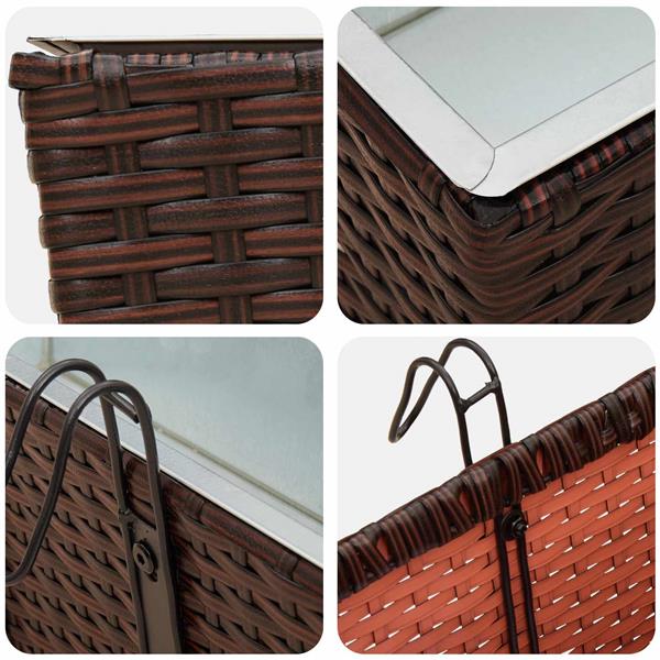 Grote foto vidaxl reling metaal tuin en terras overige tuin en terras