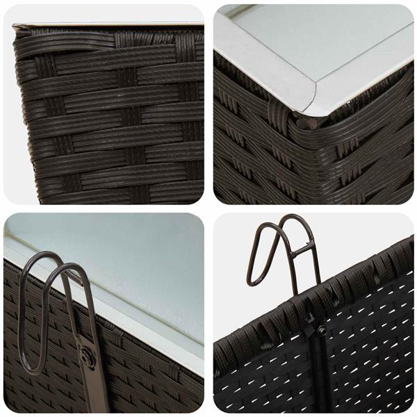 Grote foto vidaxl reling metaal tuin en terras overige tuin en terras