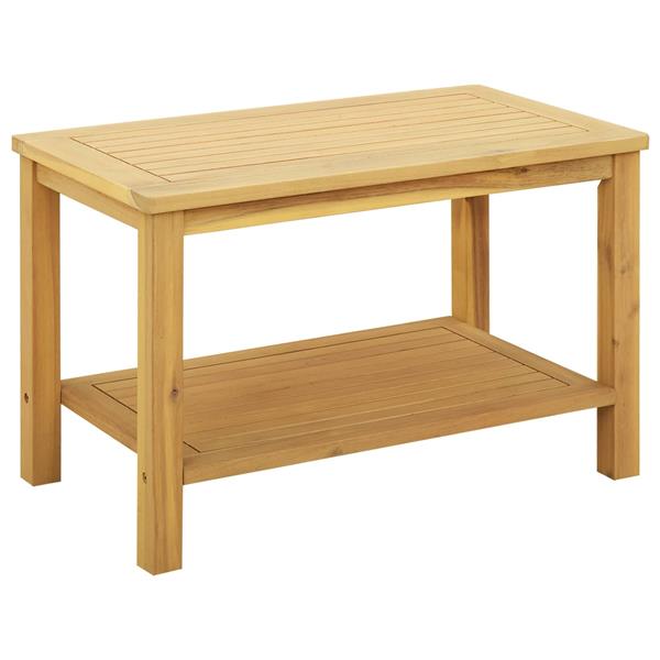 Grote foto vidaxl bijzettafel olie naturel 70 x 40 x 45 cm massief acaciahout huis en inrichting eettafels