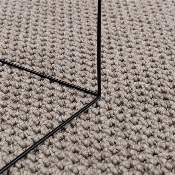 Grote foto vidaxl vloerkleden rond lugo taupe 160 cm polyester huis en inrichting vloerbedekking en kleden