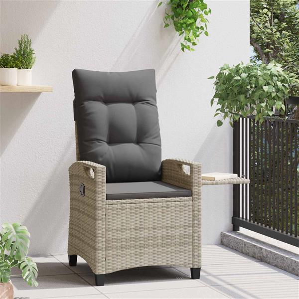 Grote foto vidaxl recliner tuinstoelen 56 x 60 x 112 cm staal tuin en terras tuinmeubelen