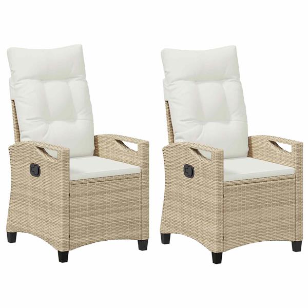 Grote foto vidaxl tuinstoel 2 pcs beige en cr me 56 x 60 x 112 cm tuin en terras tuinmeubelen
