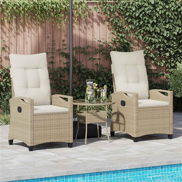 Grote foto vidaxl tuinstoel 2 pcs beige en cr me 56 x 60 x 112 cm tuin en terras tuinmeubelen