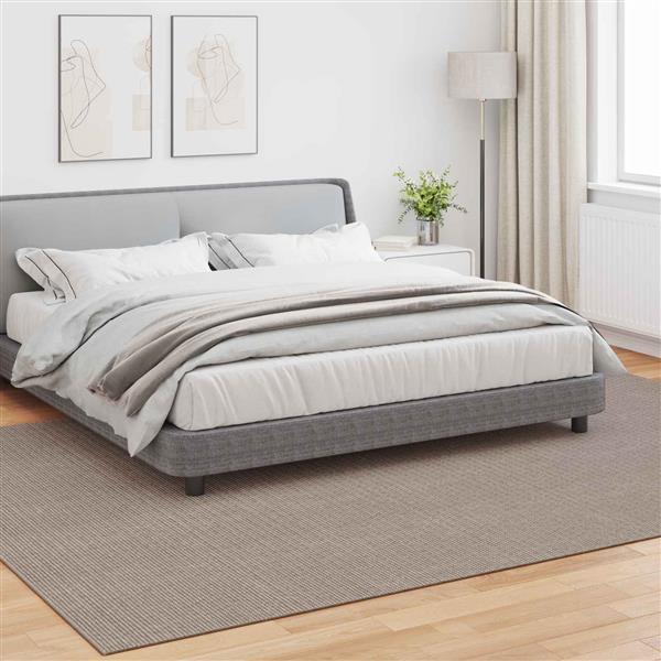 Grote foto vidaxl vloerkleden rechthoekig lugo taupe 280 x 200 cm polyester huis en inrichting vloerbedekking en kleden