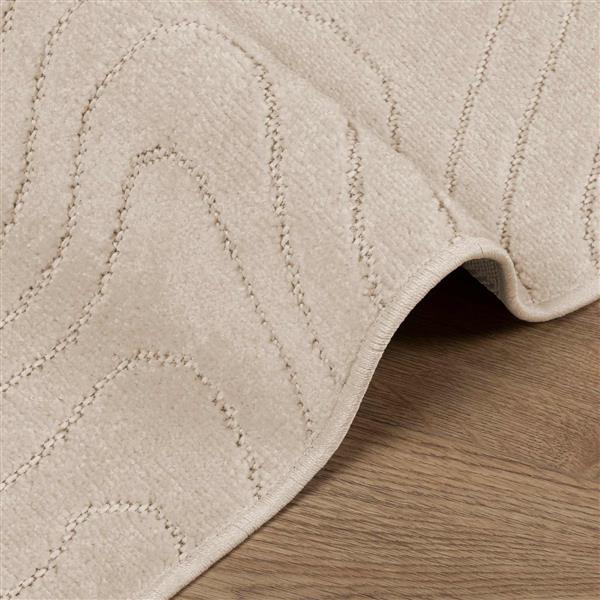 Grote foto vidaxl vloerkleden rechthoekig palmeras beige 200 x 140 cm polyester huis en inrichting vloerbedekking en kleden