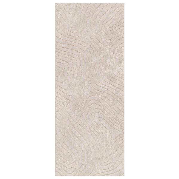 Grote foto vidaxl vloerkleden rechthoekig palmeras beige 200 x 80 cm polyester huis en inrichting vloerbedekking en kleden