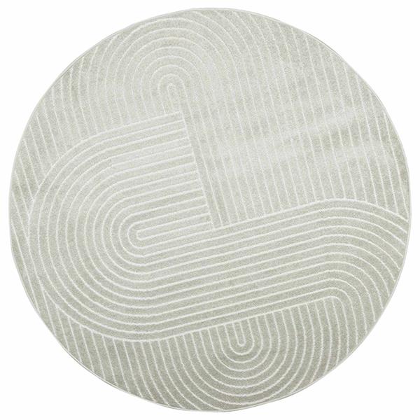 Grote foto vidaxl vloerkleden rond palmeras groen 120 cm polyester huis en inrichting vloerbedekking en kleden