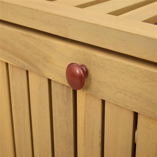 Grote foto vidaxl opslagbank met opslag met de deur massief acacia tuin en terras tuinmeubelen